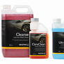 Cleanse wheel cleaner, CitraClean ceramic-safe pre-wash, and UltraFoam snow foam shown together for winter car washing.
