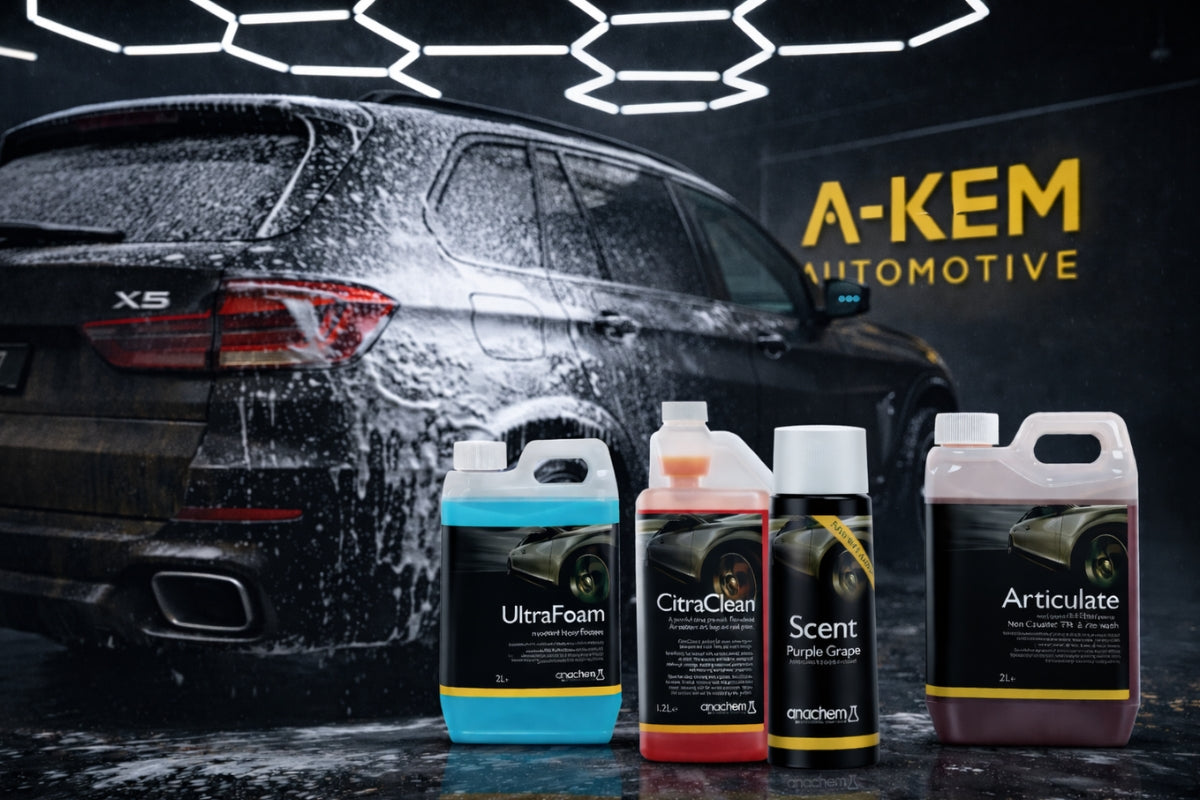 Snow foam covering a car during the pre-wash stage